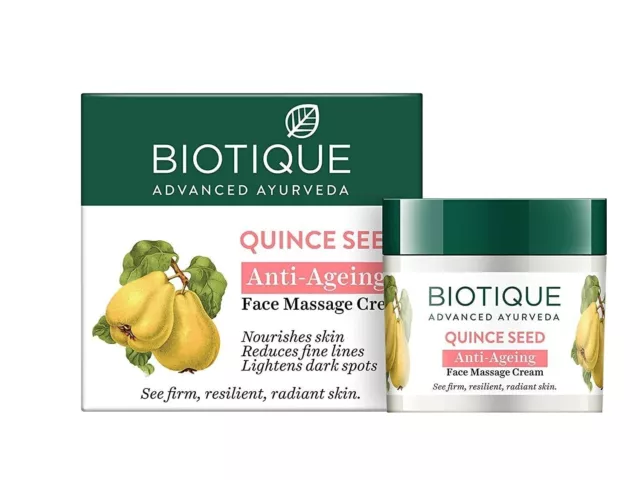 Crème de massage du visage nourrissante Biotique Bio Quince 50 g/1,76 oz...