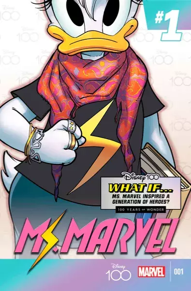AMAZING SPIDER-MAN #33 - PERISSONOTTO DISNEY100 MS MARVEL VARIANT (Marvel, 2023)