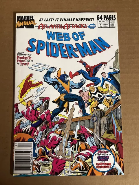 Web Of Spider-Man Annual #5 First Print Marvel Comics (1989) Atlantis Attacks