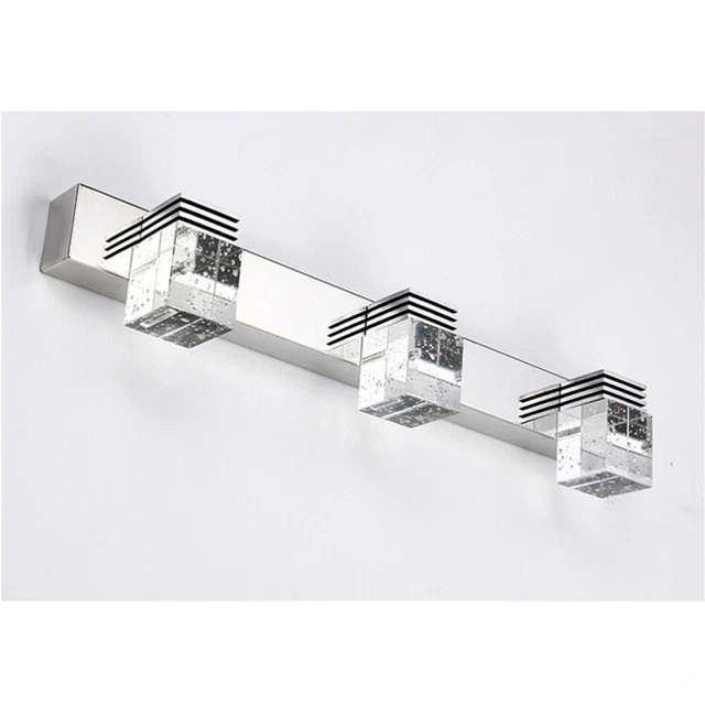 Luminaires de salle de bains en cristal à 3 lampes de lumière à DEL, 9W avec