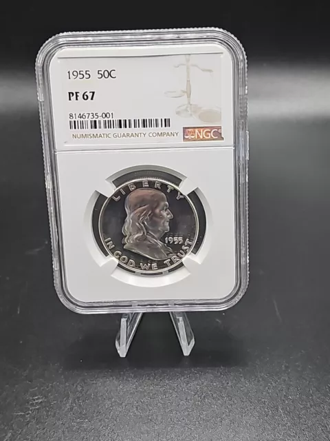 1955 Silver Proof Franklin Half Dollar NGC PF67