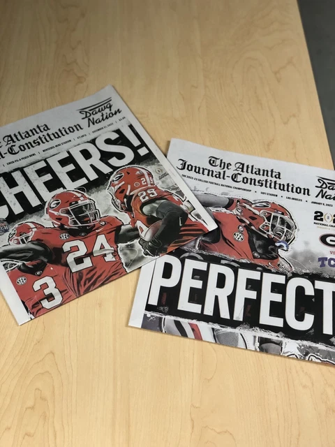 Lot Of 2- AJC Peach Bowl 2022 UGA Georgia Bulldogs / National  Championship TCU