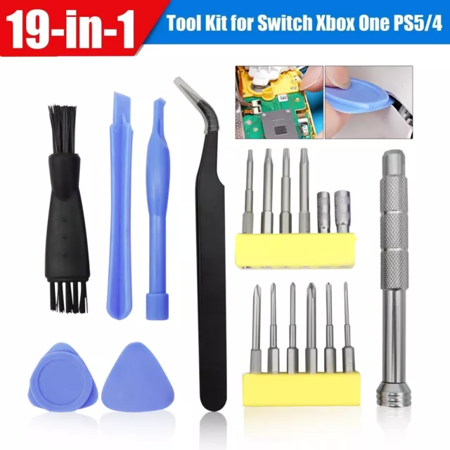 Cleaning Repair Tool Set Screwdriver Kit for PS5/PS4 Xbox One Controller Console