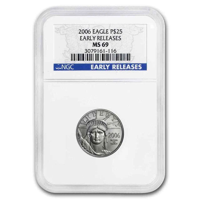 2006 1/4 oz Platinum American Eagle MS-69 NGC (Early Releases) - SKU#50385