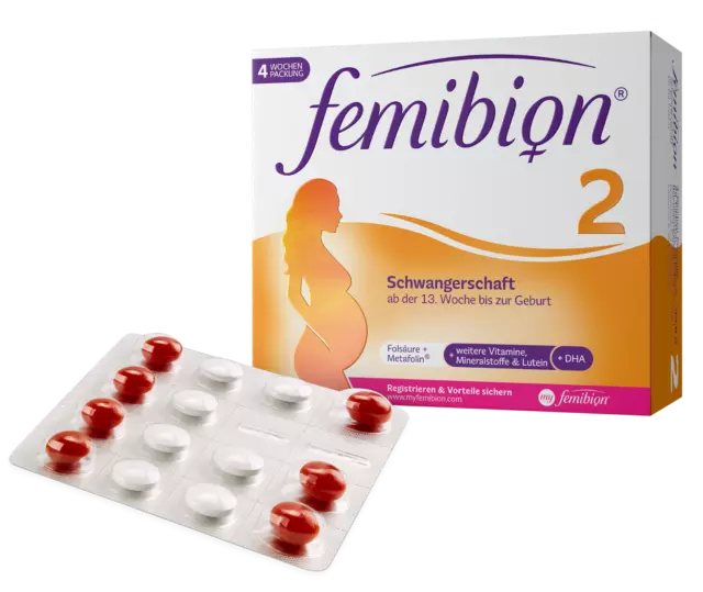 Femibion 2 Schwangerschaft 2x28 St Kombipack D3 DHA 400 my Folat PZN 15199993