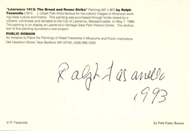 Ralph Fasanella - Printed Art Signed In Ink 1993