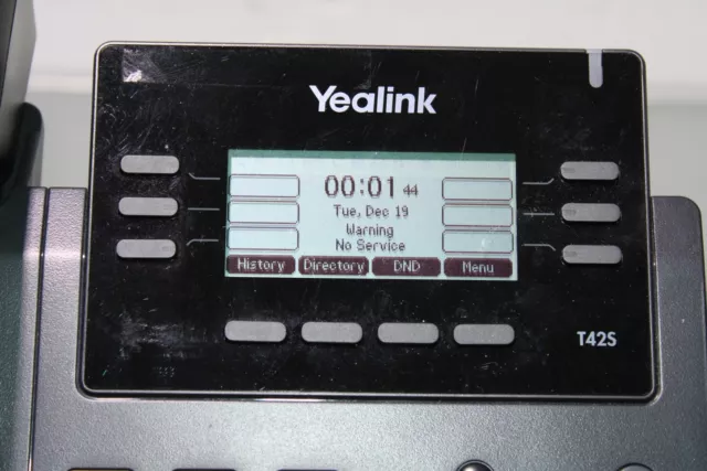 Yealink SIP-T42S IP-Telefon Schwarz VoIP Telefon-Ohne Netzteil!