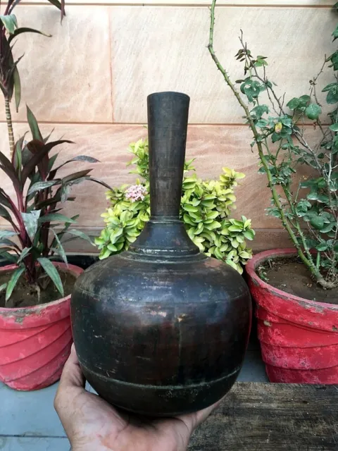 1800s Ancient Old Copper Hand Forged Black Water Storage Pot