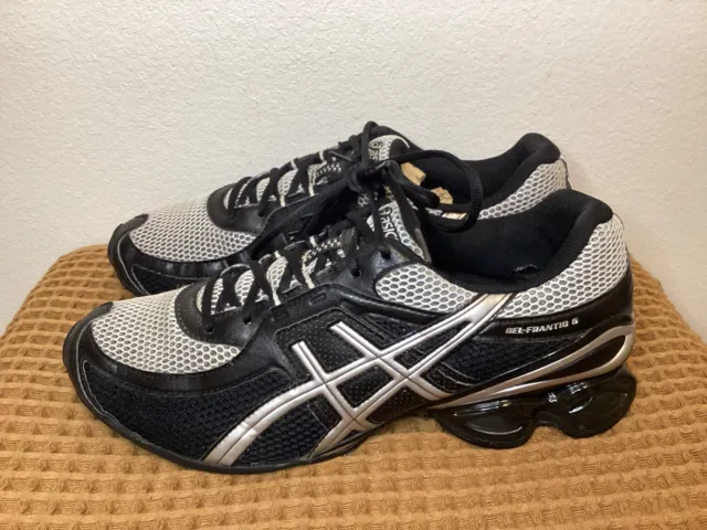 Asics Gel Frantic 6 T1E0N Men’s Sz 13 Black Gray Y2K Mesh Running Shoes Sneakers