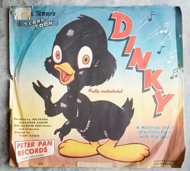 Peter Pan Children's Record "Dinky" 2253 Terry-Toon 10" in Orig. Sleeve