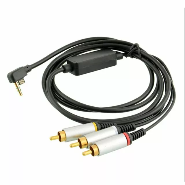 For PSP 2000 3000 Slim to TV RCA Male Cable Cord AV Cable 3 RCA Audio Cables