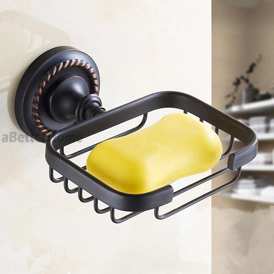 Oil Rubbed Bronze Bathroom Shower Soap Holder Wall Mounted Soap Dish Basket