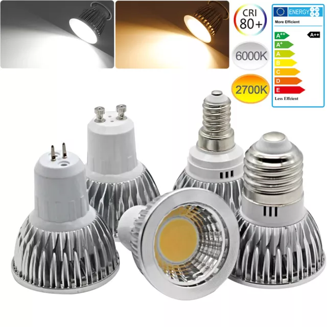 9/12/15W COB LED Bulbs Light GU10 E27 E14 GU 5.3 Spotlight Lamps Warm Cool White