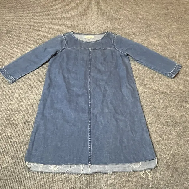 Madewell Denim Dress Womens Size XS Shirtdress Blue 3/4 Sleeve Pullover