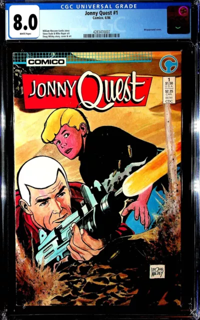 Jonny Quest #1 (1986) - CGC 8.0 - Wraparound Cover! Rude & Royer Art! Jonny Quest #1 (1986) - CGC 8.0 - Wraparound Cover! Rude & Royer Art!