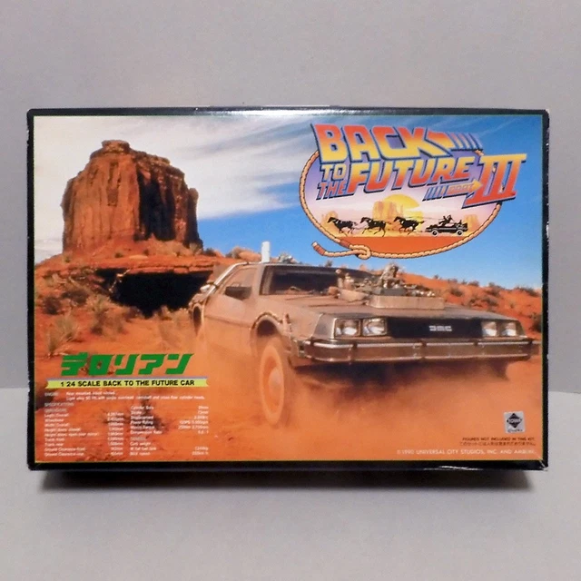 Maquette DeLorean Retour Vers Le Futur 3 – Aoshima 1:24, Kit Plastique, Neuf
