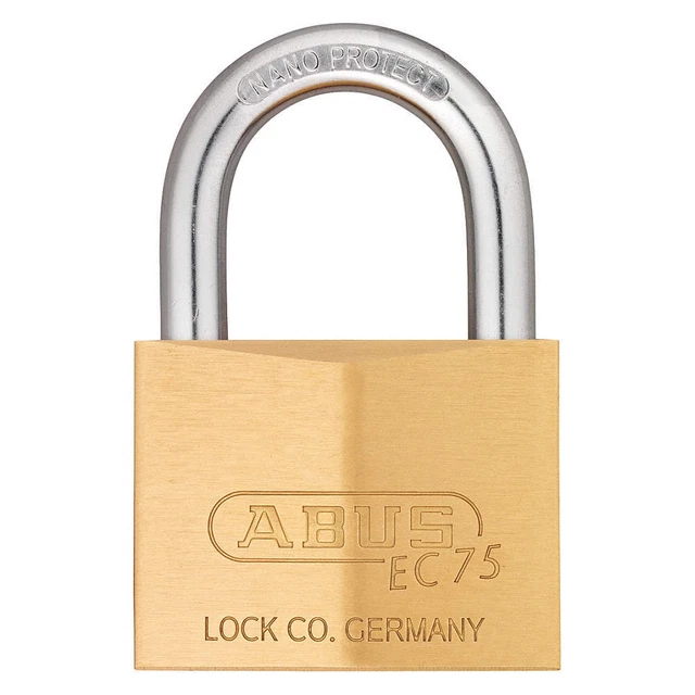 ABUS 75/60 KA Keyed Padlock,1 19/64 in,Square,Gold