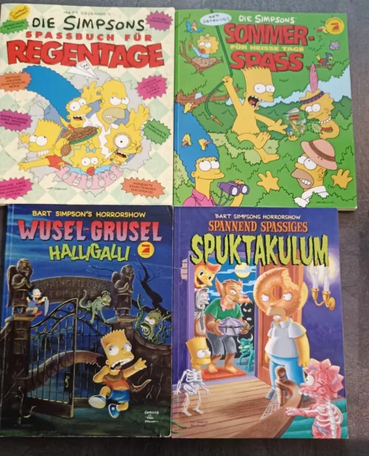 Simpsons 4x Buch Sammlung Sommerspaß für heiße Tage Spassbuch für Regentage