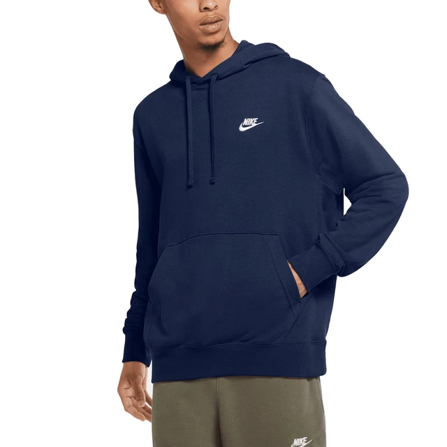 Nike Felpa da Uomo con Cappuccio Club Blu Codice CZ7857-410