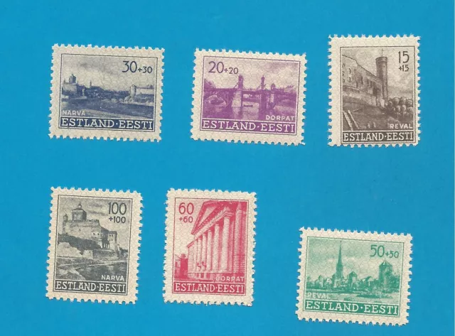 WKII Estland 1941   ,  Nr. 4-9 ,   komplette Ausgabe   **  !!