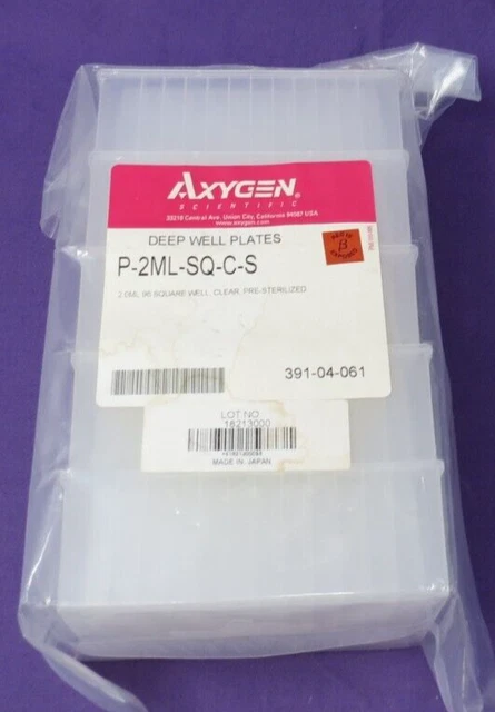 Corning Axygen Deep Well Plates 2.0mL 96 Well P-2ML-SQ-C-S 5 Plates