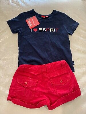Vintage Esprit Sz 4 Girls Top Shorts Set Designer Boutique Nwt 2