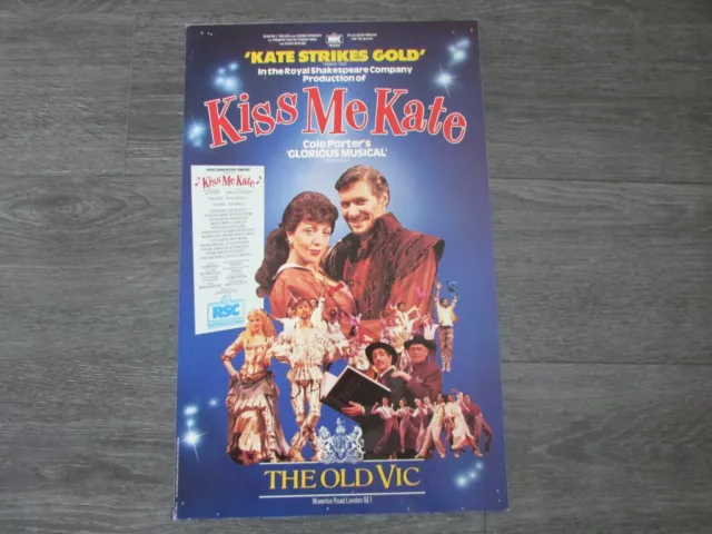 Kiss Me Kate Glorious Musical Original the Old Vic RSC Theatre Poster