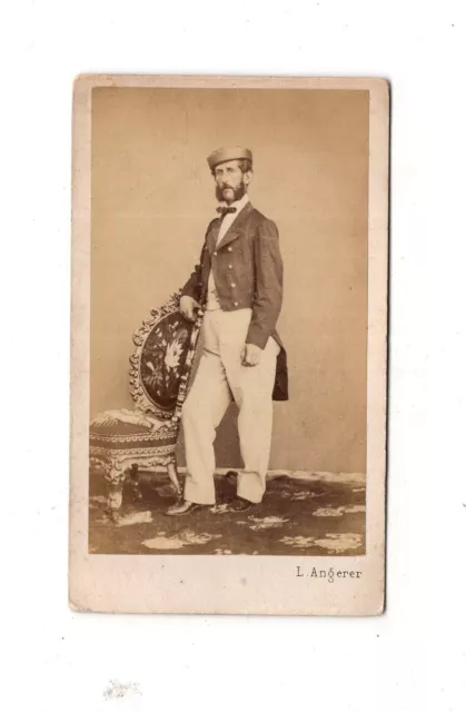 Ludwig Angerer CDV Foto Prinz August von Schweden Herzog von Dalarna Wien 1860er