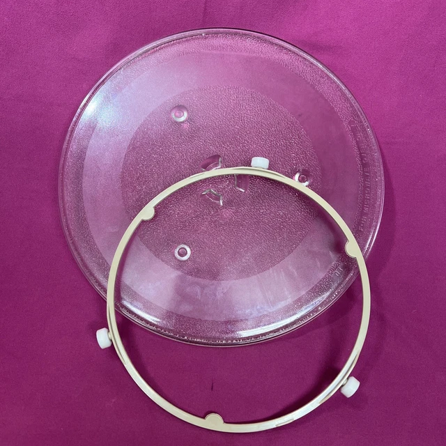 GE MICROWAVE REPLACEMENT Glass Turntable & Turnwheel Ring, Model 