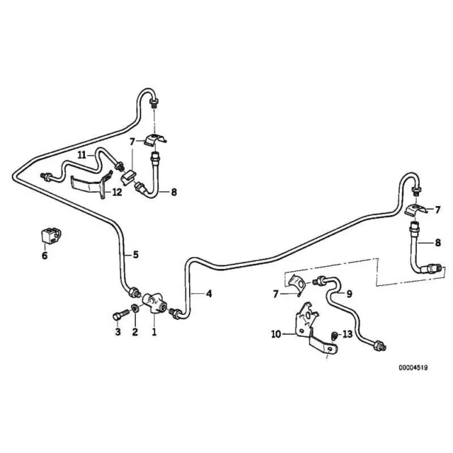 Original BMW 34301165382 - Support Conduite de Frein 3 Série 5 Série 6 X3 2