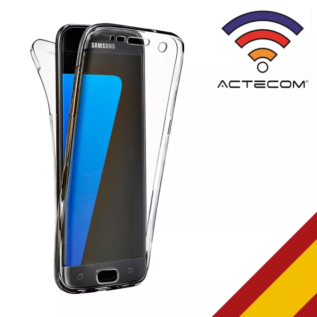 Actecom® Funda 360  Doble Gel Silicona Transparente Para Samsung J7 2017 J730