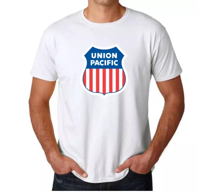 Union Pacific Railroad Tee Shirt North American Rail Railway Train White T-shirt