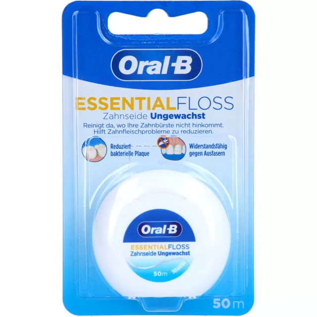 Oral-B Essentialfloss ungewachst 50 m Zahnseide, 1 St. Packung 8506584