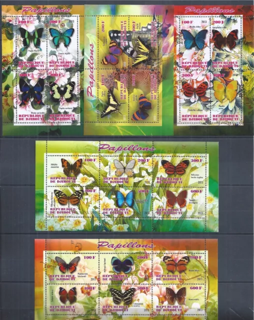 Mini Sheet Jeu (5) Perf. Papillons Flora Faune