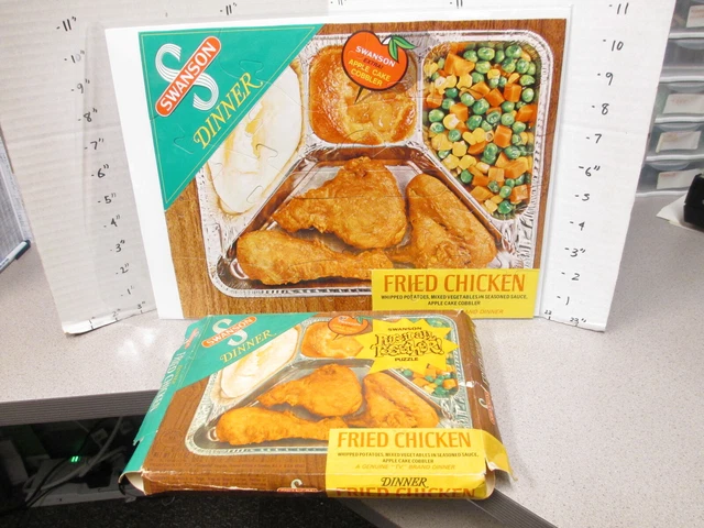 Swanson TV DINNER 1960s vintage food FRIED CHICKEN apple cobbler premium puzzle