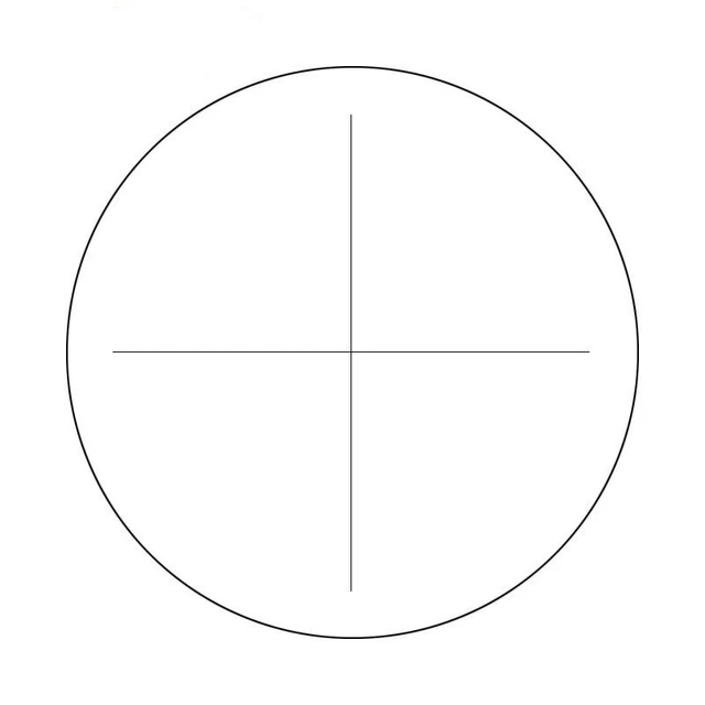 Microscope Reticle Ocular Eyepiece Cross Calibration Slide Horizontal Cross Line