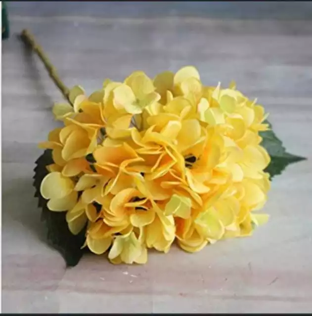 5 Head Hydrangea Flower Bridal Bouquet Artificial Silk Wedding Decor UK Stock