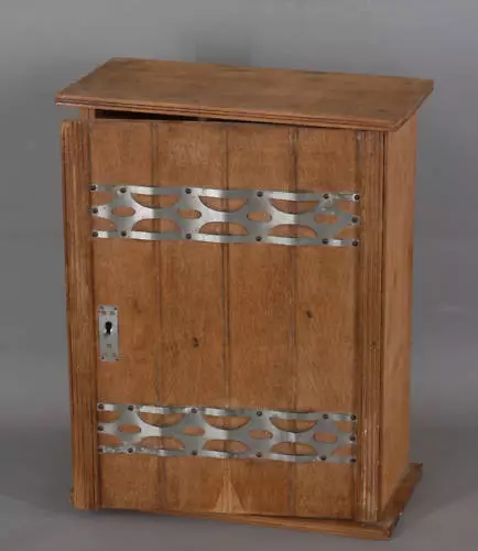 9165098 Piccolo Pensile Circa 1920 Rovere Chiaro Massiccio