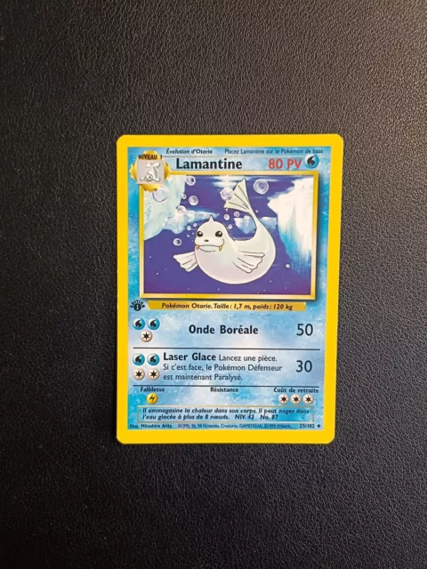 Carte Pokémon Unco Lamantine 25/102 Set de Base Édition 1 Wizards FR