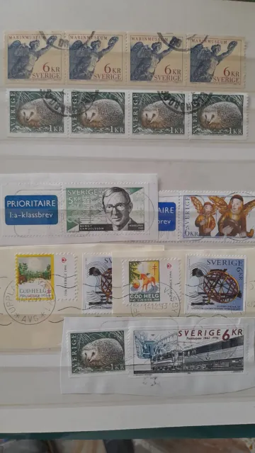 SVEZIA n° 10 francobolli timbrati