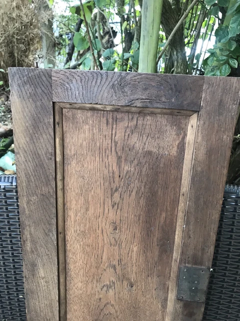 French Antique Carved Panel Door Solid Walnut Wood Urn Sea Creatures 19" x 26” 2