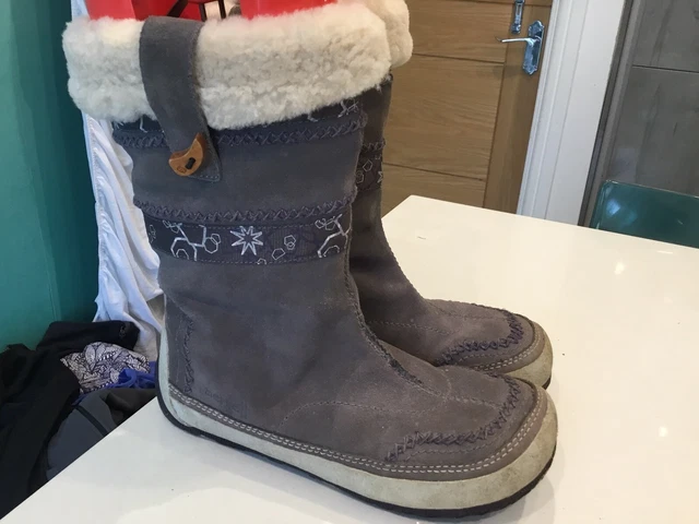 MERRELL WOMENS Suede Puffin Chill Gull Grey Snow Boots Size Uk 7 12.00 PicClick UK