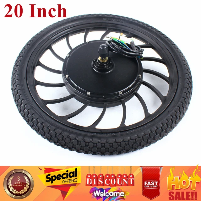 20& FRONT WHEEL Electric Bicycle Conversion Kit Motor Hub E Bike 1000W