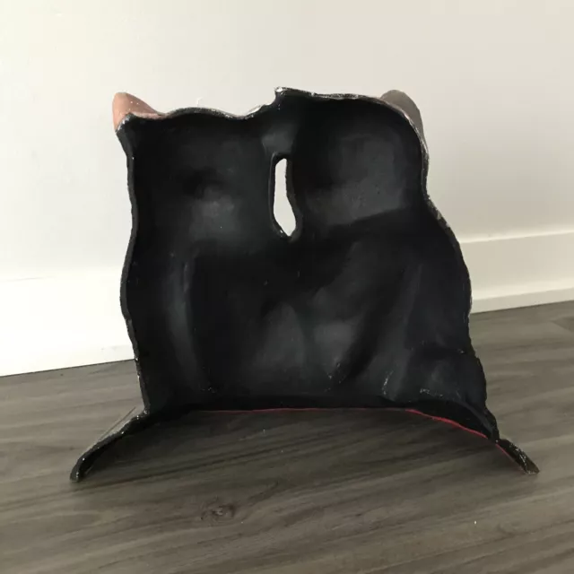 Cast Iron Cat Doorstop Roses Victorian Style by Upper Deck 10” X 12” 2