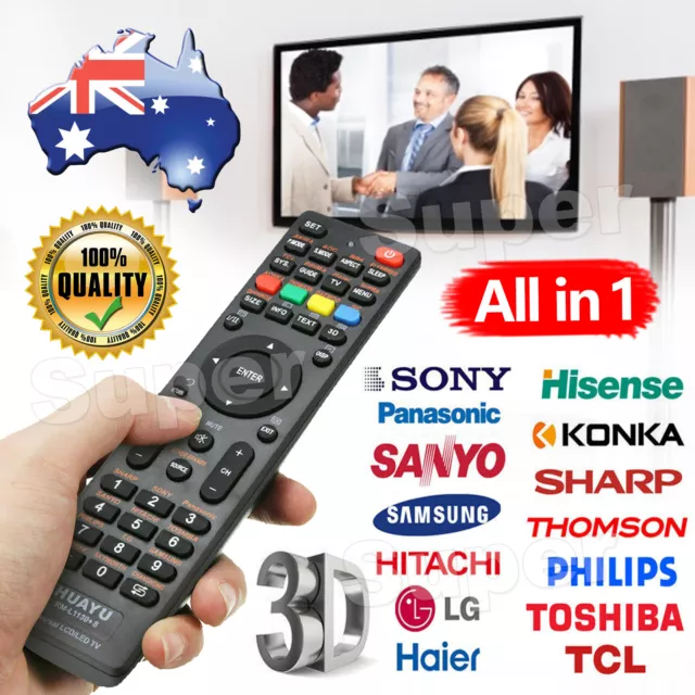 Universal TV Remote Control LCD/LED For Sony/Samsung/Panasonic/LG/TCL/Soniq AUS