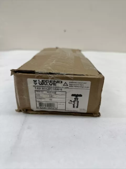 Legend Valve 107144 Three Quarter Inch Male Boiler Drain Qty 10