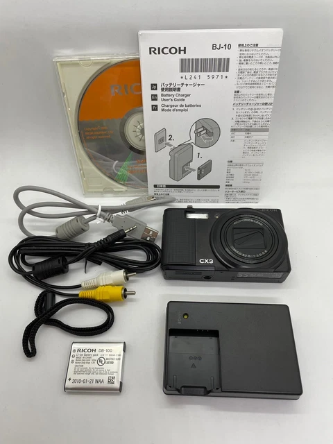 Ricoh CX3 Black Compact Digital Camera "NEAR MINT" FREE SHIPPING from Japan#311