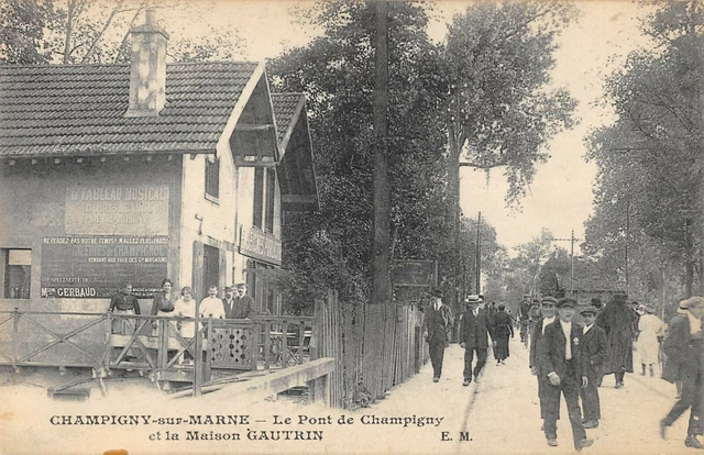Cpa 94 Champigny Sur Marne Le Pont De Champigny Et La Maison Gautrin