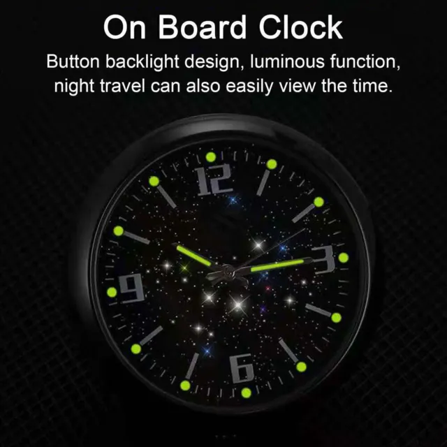 Luminous Stick-On Digital Clock Car Dashboard Air Outlet Parts Car Accessories