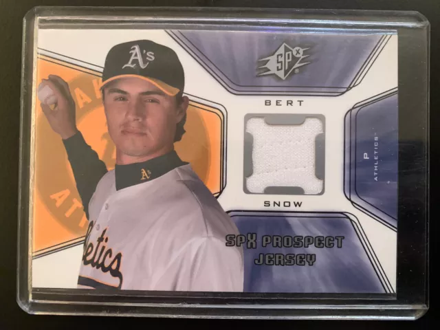 2001 SPx Bert Snow RC Jersey Relic Card #134 Oakland Athletics